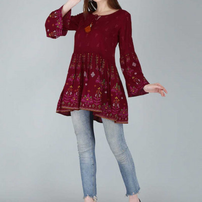 Red regular top